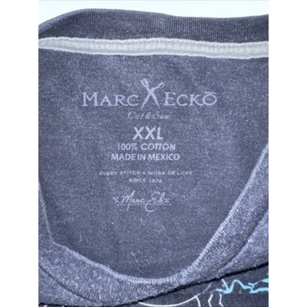Y2K Marc Ecko cut sew Blue And Gold Foil  Witch  Skull. XXL - Picture 8 of 12
